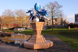 Hedendaagse tuinvazen voor het Catharina Amaliapark